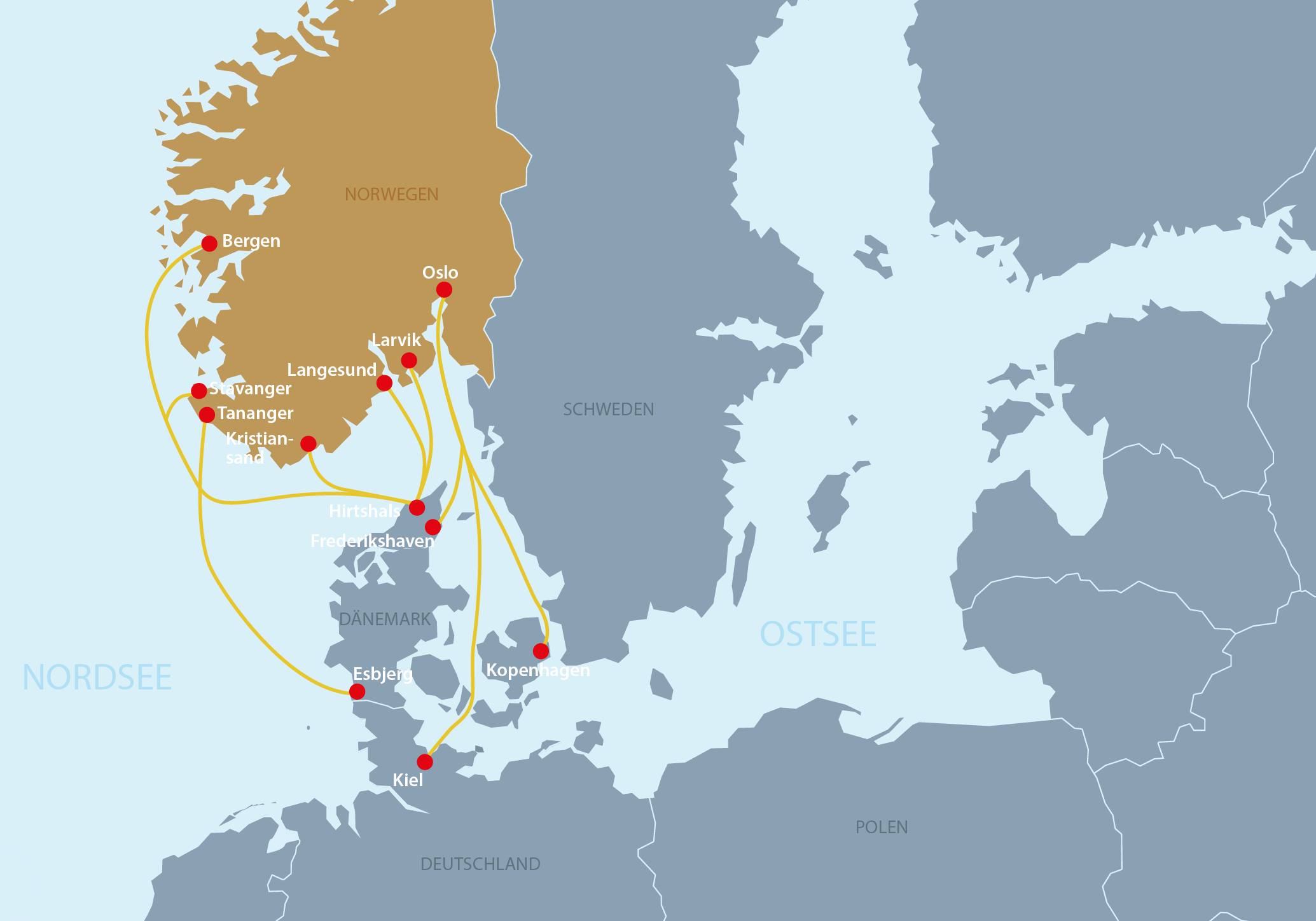 Karte Norwegen